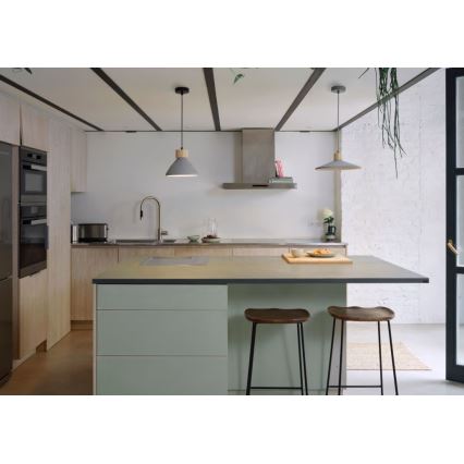 Ledvance - Ljuskrona med textilsladd DECOR CONCRETE 1xE27/15W/230V diameter 22 cm betong grå