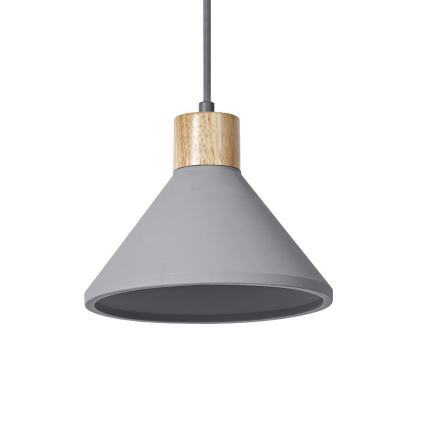 Ledvance - Ljuskrona med textilsladd DECOR CONCRETE 1xE27/15W/230V diameter 22 cm betong grå
