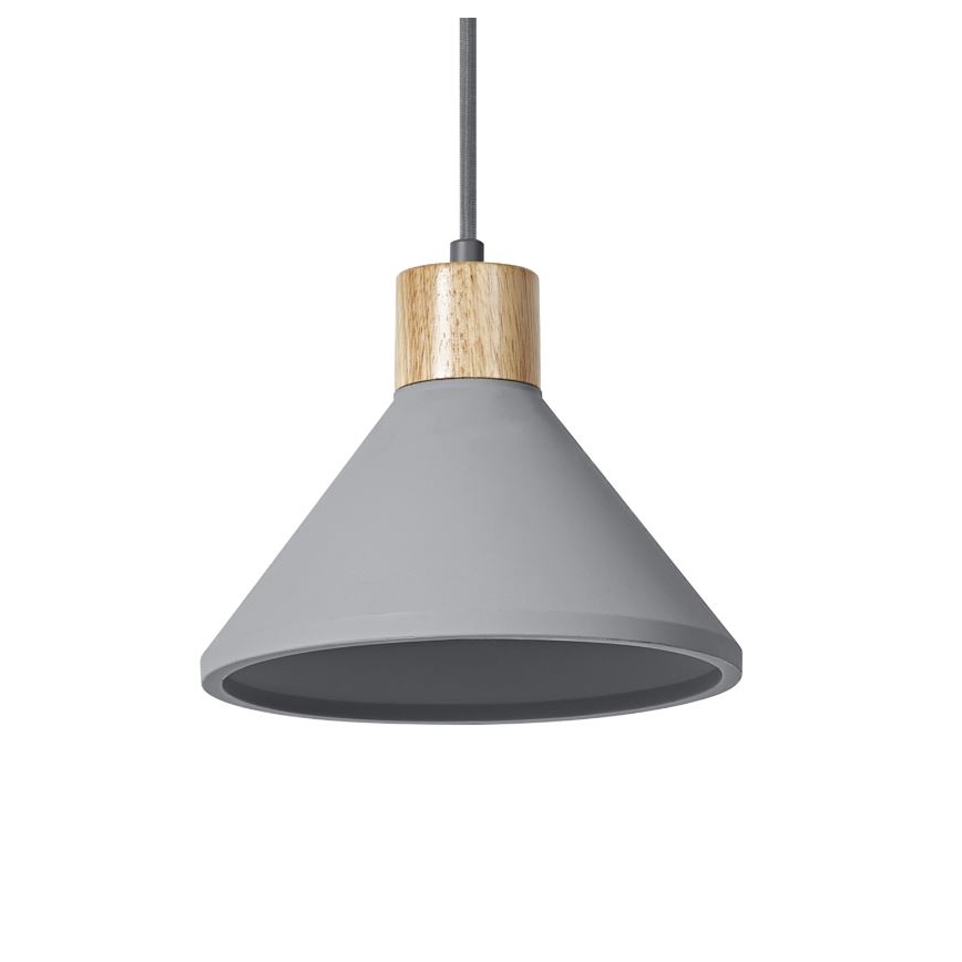 Ledvance - Ljuskrona med textilsladd DECOR CONCRETE 1xE27/15W/230V diameter 22 cm betong grå