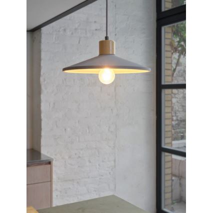 Ledvance - Ljuskrona med textilsladd DECOR CONCRETE 1xE27/15W/230V diameter 32 cm betong grå