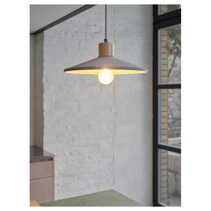 Ledvance - Ljuskrona med textilsladd DECOR CONCRETE 1xE27/15W/230V diameter 32 cm betong grå
