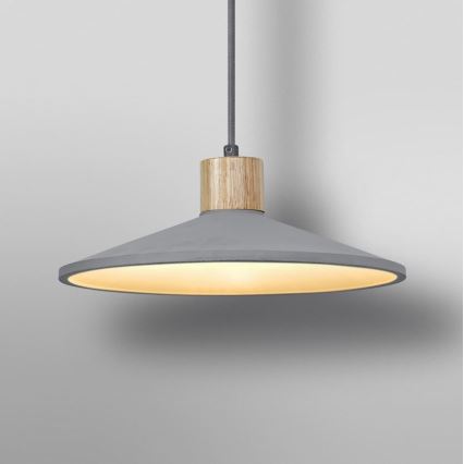 Ledvance - Ljuskrona med textilsladd DECOR CONCRETE 1xE27/15W/230V diameter 32 cm betong grå