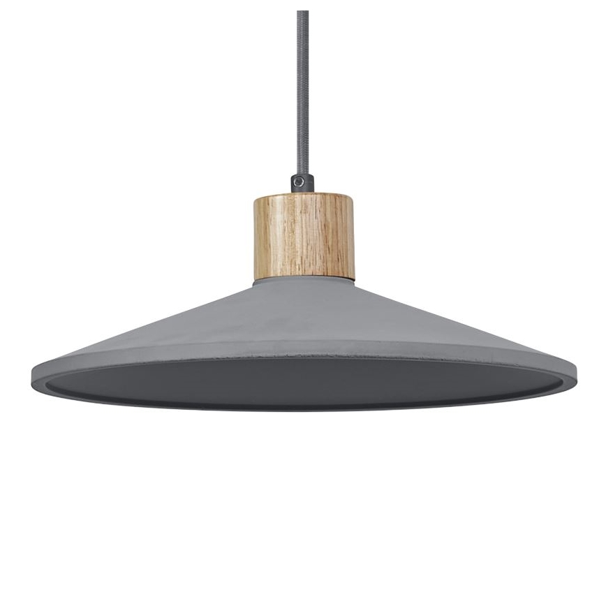 Ledvance - Ljuskrona med textilsladd DECOR CONCRETE 1xE27/15W/230V diameter 32 cm betong grå