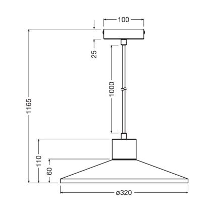 Ledvance - Ljuskrona med textilsladd DECOR CONCRETE 1xE27/15W/230V diameter 32 cm betong grå