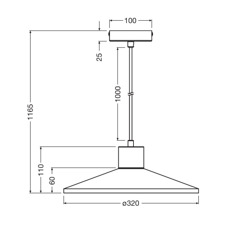 Ledvance - Ljuskrona med textilsladd DECOR CONCRETE 1xE27/15W/230V diameter 32 cm betong grå