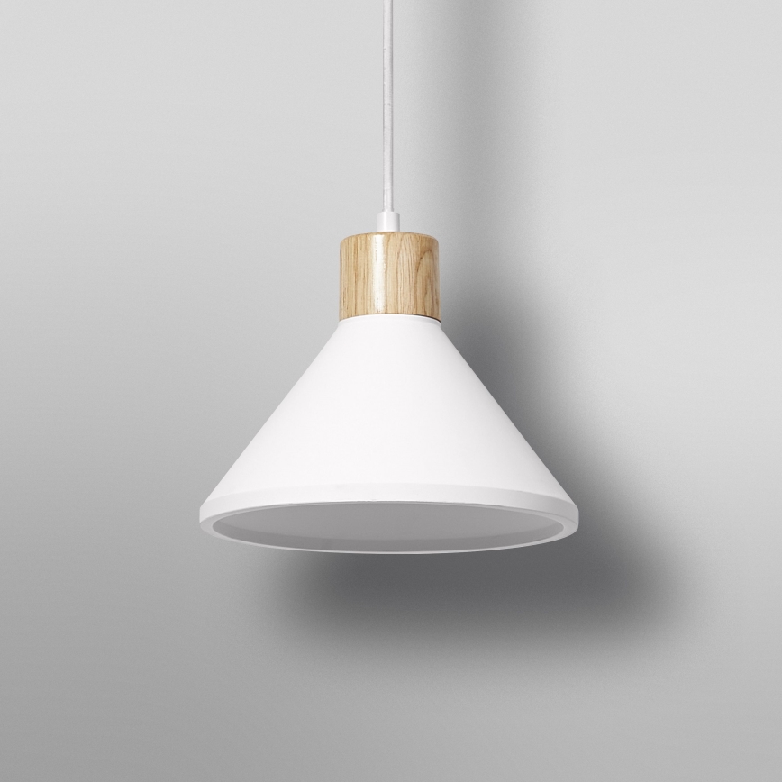 Ledvance - Ljuskrona med textilsladd DECOR PLASTER 1xE27/25W/230V diameter 22 cm plåster vit