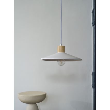 Ledvance - Ljuskrona med textilsladd DECOR PLASTER 1xE27/25W/230V diameter 32 cm plåster vit