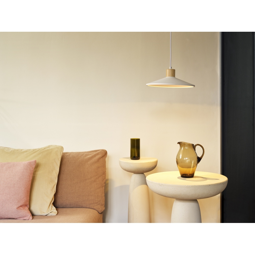 Ledvance - Ljuskrona med textilsladd DECOR PLASTER 1xE27/25W/230V diameter 32 cm plåster vit