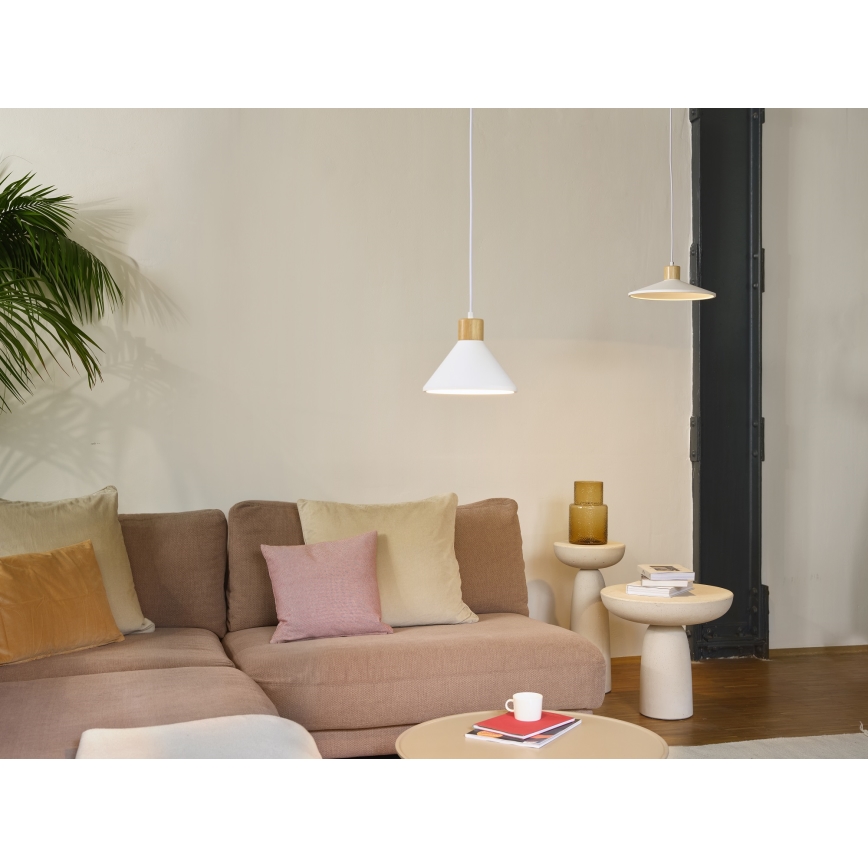 Ledvance - Ljuskrona med textilsladd DECOR PLASTER 1xE27/25W/230V diameter 32 cm plåster vit