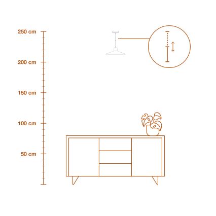 Ledvance - Ljuskrona med textilsladd DECOR PLASTER 1xE27/25W/230V diameter 32 cm plåster vit