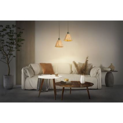 Ledvance - Ljuskrona med textilsladd DECOR RAFFIA 1xE27/15W/230V