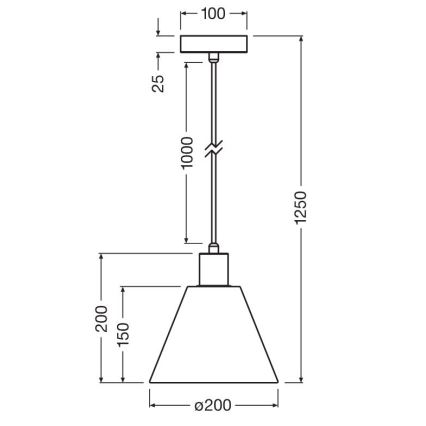 Ledvance - Ljuskrona med textilsladd DECOR RAFFIA 1xE27/15W/230V
