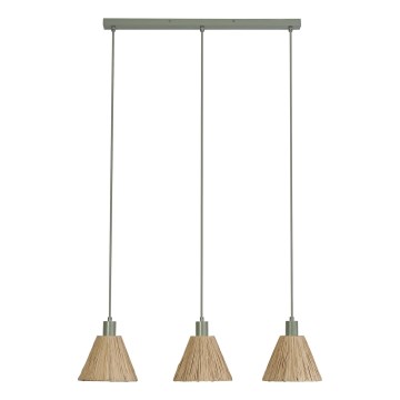 Ledvance - Ljuskrona med textilsladd DECOR RAFFIA 3xE27/15W/230V raffiabaster