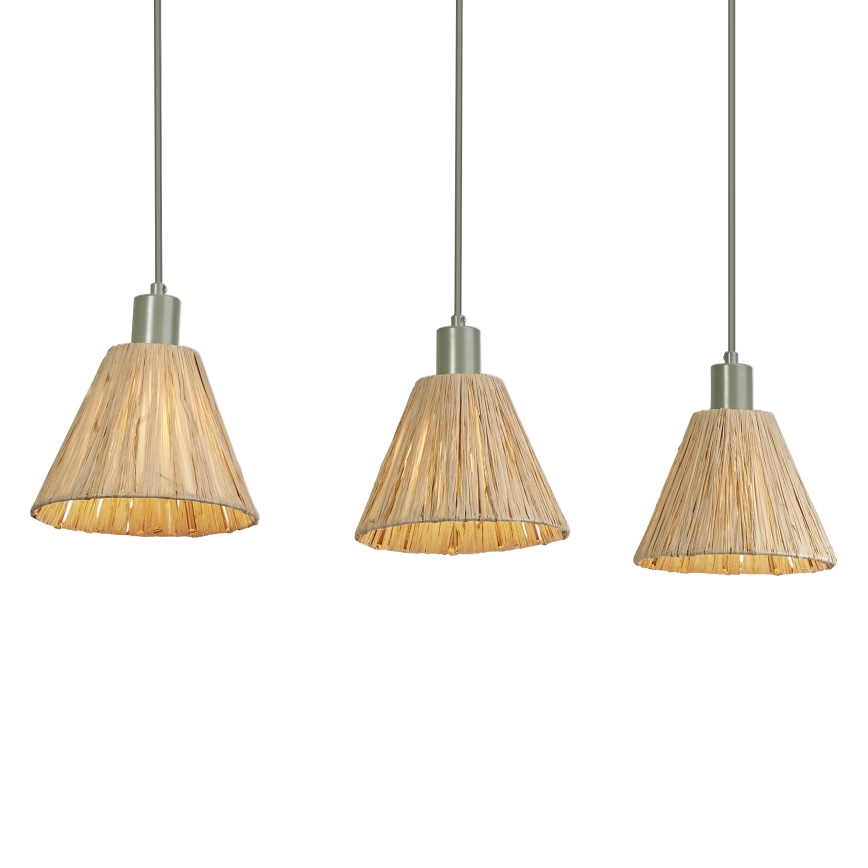 Ledvance - Ljuskrona med textilsladd DECOR RAFFIA 3xE27/15W/230V raffiabaster