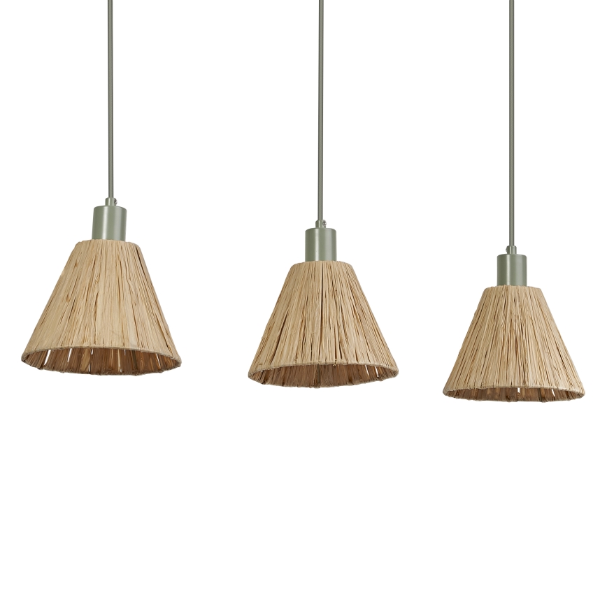 Ledvance - Ljuskrona med textilsladd DECOR RAFFIA 3xE27/15W/230V raffiabaster