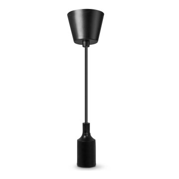 Ledvance - Ljuskrona med textilsladd PENDULUM BELL 1xE27/15W/230V svart