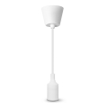 Ledvance - Ljuskrona med textilsladd PENDULUM BELL 1xE27/15W/230V vit