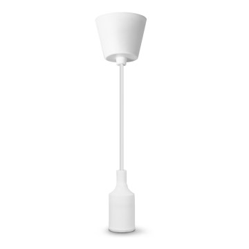 Ledvance - Ljuskrona med textilsladd PENDULUM BELL 1xE27/15W/230V vit