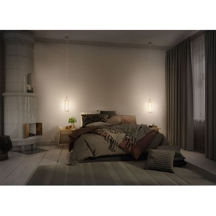 Ledvance - Ljuskrona med textilsladd PENDULUM NEEDLE 1xE27/15W/230V