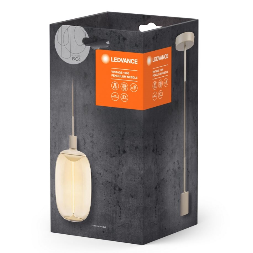 Ledvance - Ljuskrona med textilsladd PENDULUM NEEDLE 1xE27/15W/230V