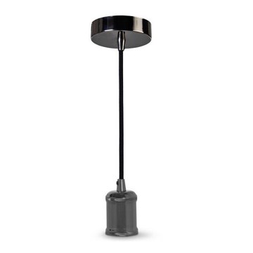 Ledvance - Ljuskrona med textilsladd PENDULUM ROBBIN 1xE27/15W/230V skinande krom