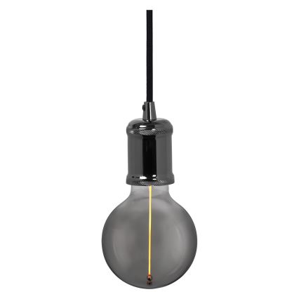 Ledvance - Ljuskrona med textilsladd PENDULUM ROBBIN 1xE27/15W/230V skinande krom