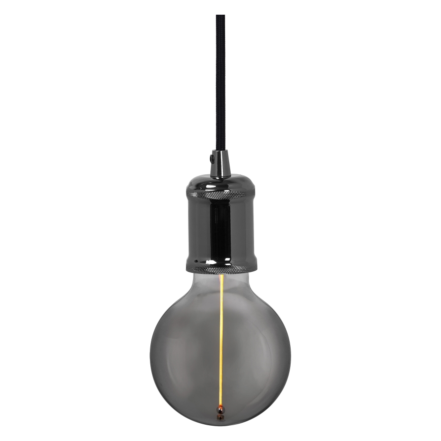 Ledvance - Ljuskrona med textilsladd PENDULUM ROBBIN 1xE27/15W/230V skinande krom