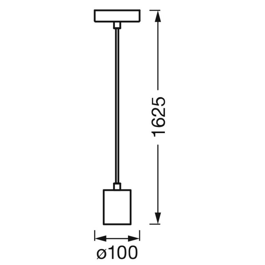 Ledvance - Ljuskrona med textilsladd PENDULUM ROBBIN 1xE27/15W/230V skinande krom