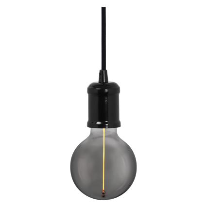 Ledvance - Ljuskrona med textilsladd PENDULUM ROBBIN 1xE27/15W/230V svart