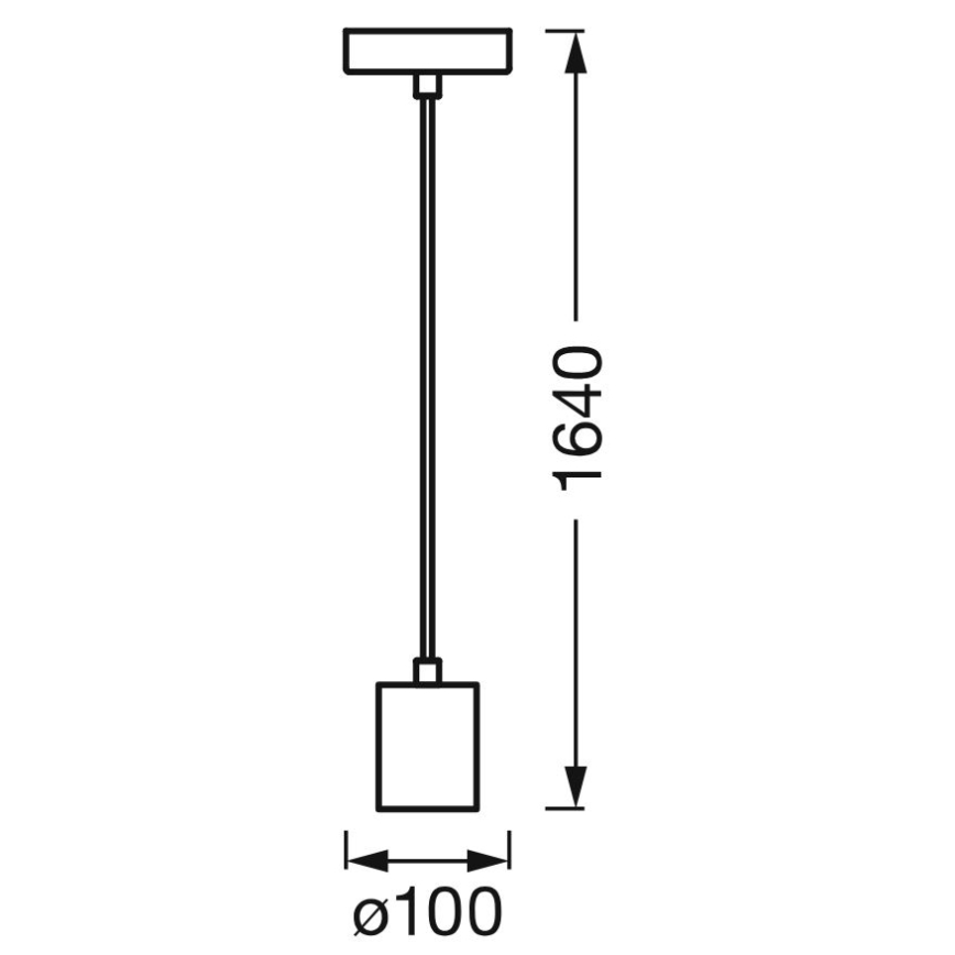Ledvance - Ljuskrona med textilsladd PENDULUM ROUND 1xE27/15W/230V guld