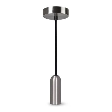 Ledvance - Ljuskrona med textilsladd PENDULUM ROUND 1xE27/15W/230V matt krom