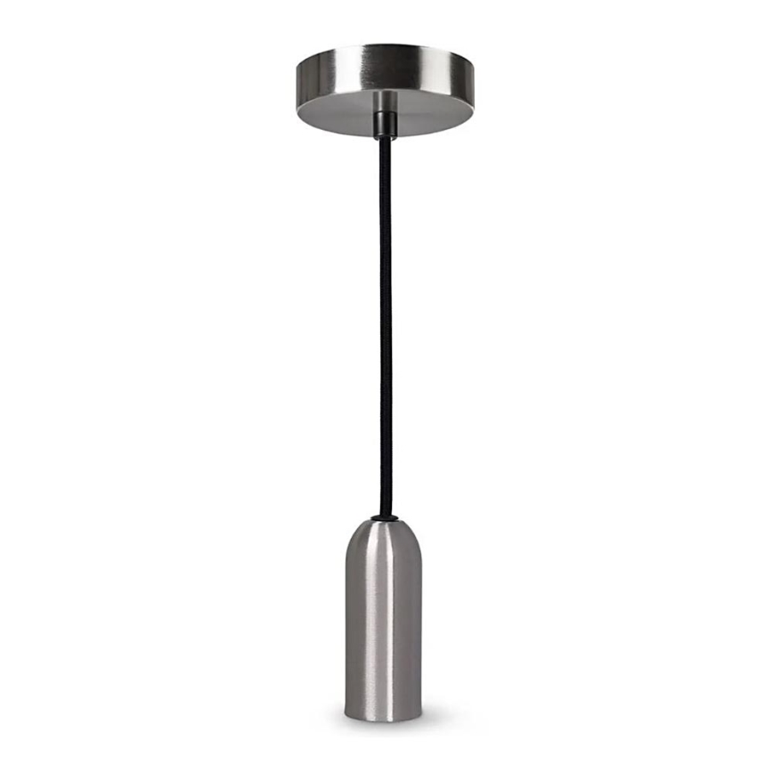 Ledvance - Ljuskrona med textilsladd PENDULUM ROUND 1xE27/15W/230V matt krom