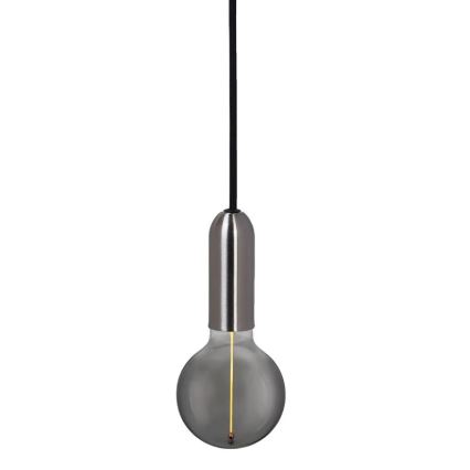 Ledvance - Ljuskrona med textilsladd PENDULUM ROUND 1xE27/15W/230V matt krom