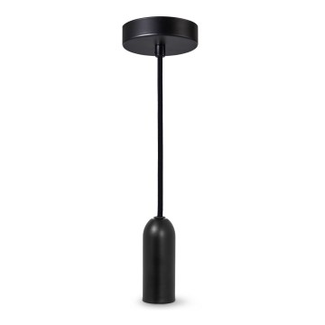 Ledvance - Ljuskrona med textilsladd PENDULUM ROUND 1xE27/15W/230V svart