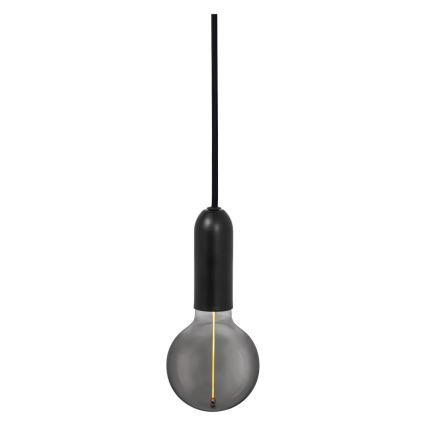 Ledvance - Ljuskrona med textilsladd PENDULUM ROUND 1xE27/15W/230V svart