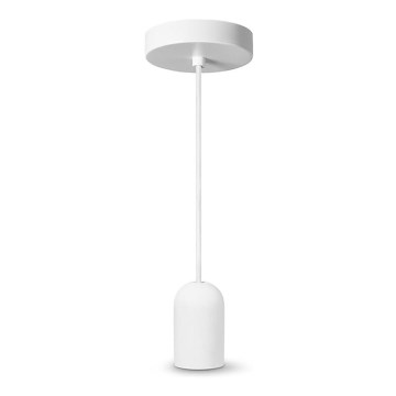 Ledvance - Ljuskrona med textilsladd PENDULUM ROUND 1xE27/15W/230V vit