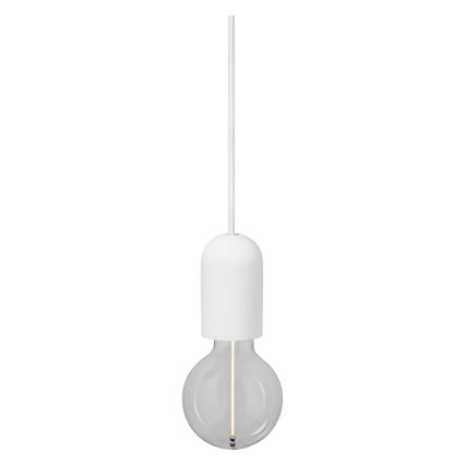 Ledvance - Ljuskrona med textilsladd PENDULUM ROUND 1xE27/15W/230V vit