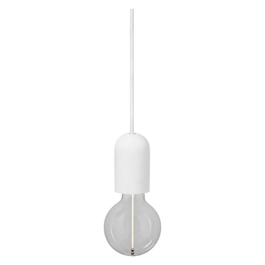 Ledvance - Ljuskrona med textilsladd PENDULUM ROUND 1xE27/15W/230V vit