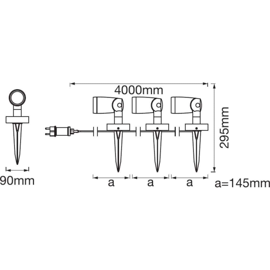 Ledvance - SET 3x LED RGBW Utomhuslampor SMART+ SPOT 3xLED/4,5W/230V IP65 Wi-Fi