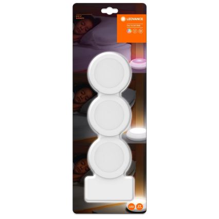 Ledvance - SET 3x LED Touch orienteringsbelysning DOT-IT LED/0,2W/4,5V + fjärrkontroll