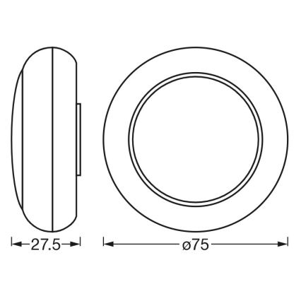 Ledvance - SET 3x LED Touch orienteringsbelysning DOT-IT LED/0,2W/4,5V + fjärrkontroll