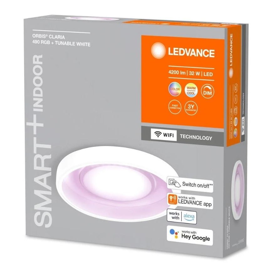Ledvance- LED RGBW Dimbart takarmatur SMART+ CLARIA LED/32W/230V 2700-6500K Wi-Fi