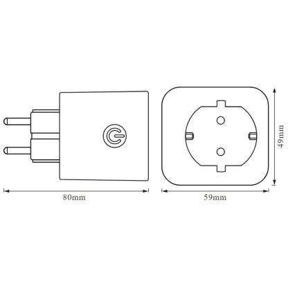 Ledvance - Smart kontakt SCHUKO SMART+ EU Wi-Fi