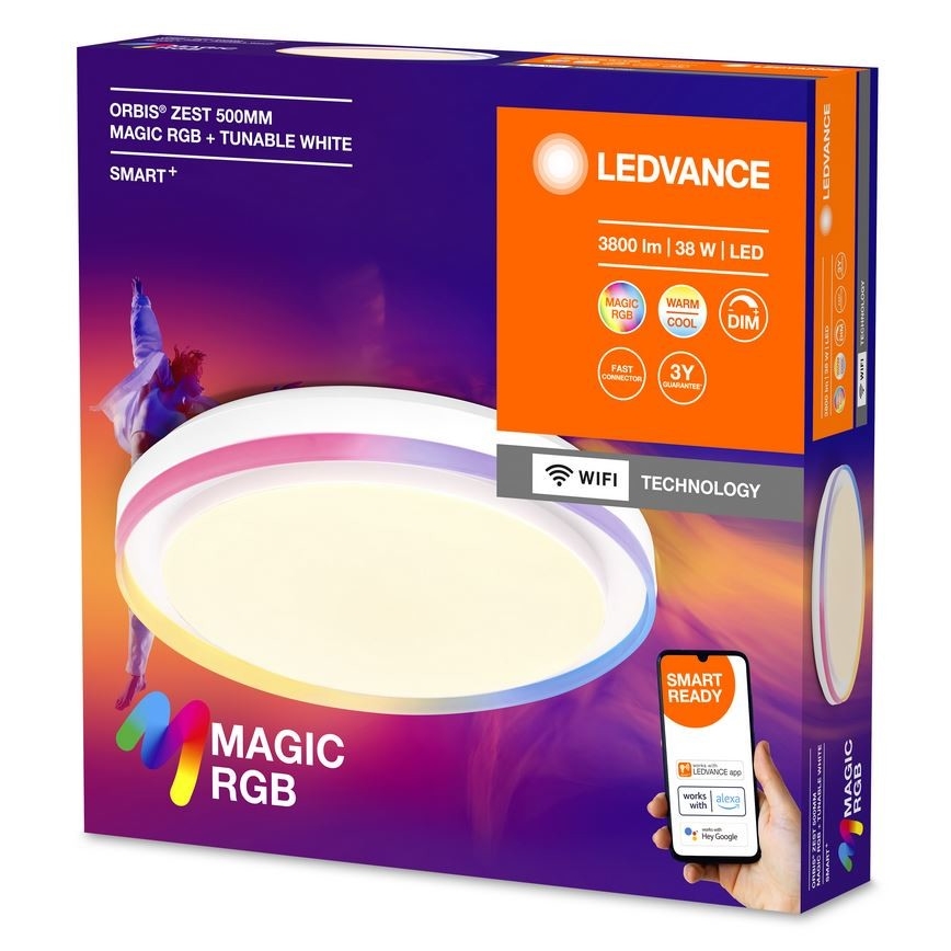 Ledvance - LED RGBW Dimbart takarmatur SMART+ MAGIC LED/38W/230V 2700-6500K Wi-Fi