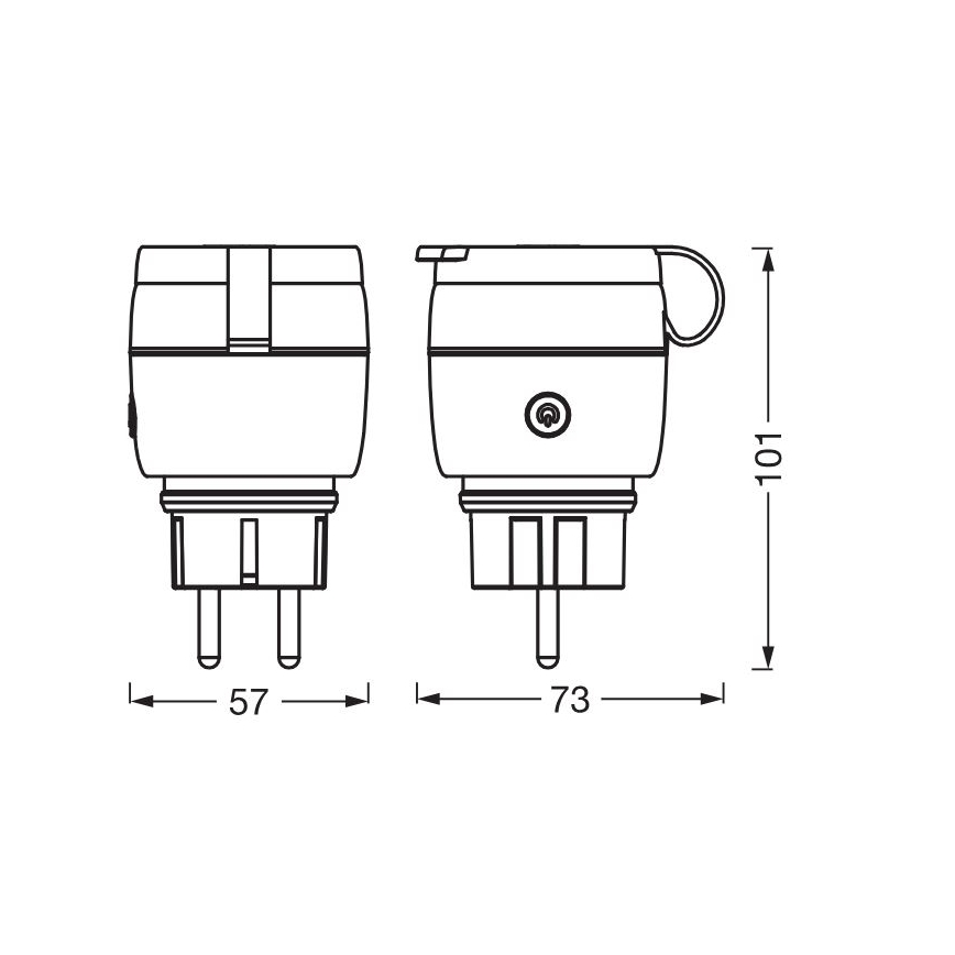 Ledvance - Smart utomhus uttag SMART+ 3680W/230V/Typ F/SCHUKO 16A IP44 svart
