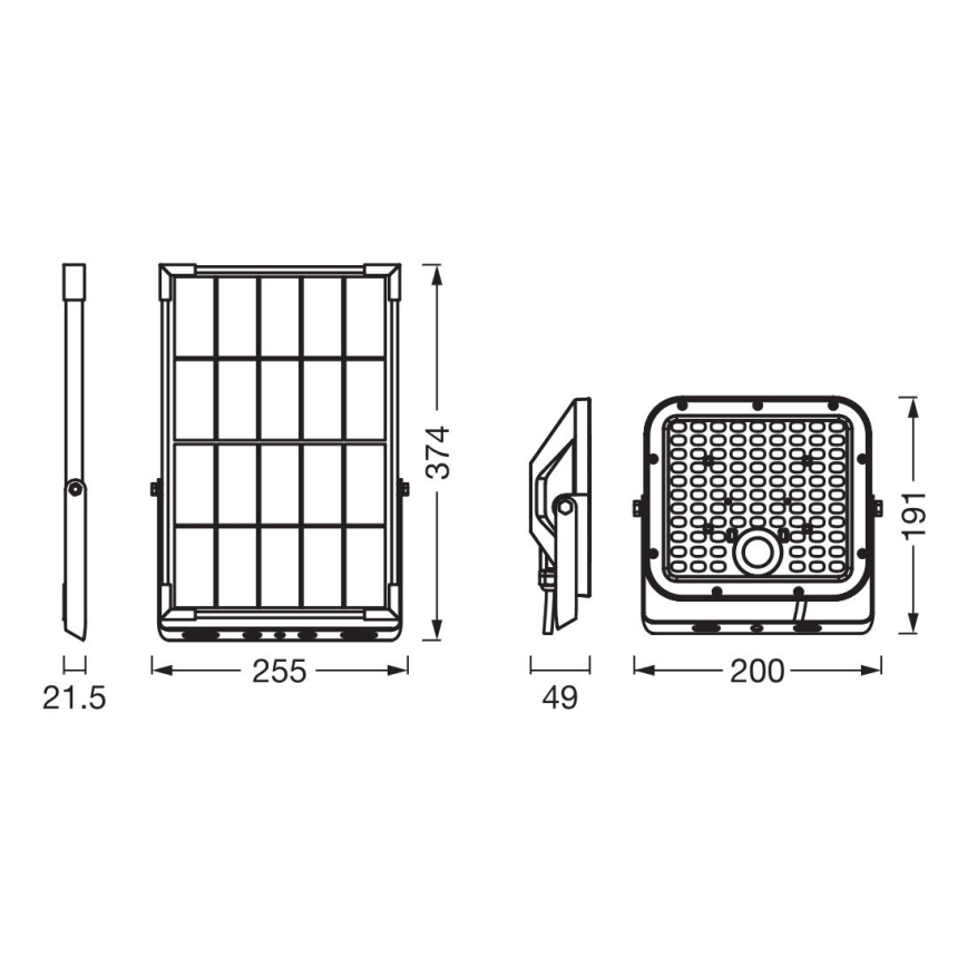 Ledvance - LED Dimbar solcellsstrålkastare med sensor FLOOD SPLIT LED/30W/6,4V 5000 mAh IP65 + fjärrkontroll