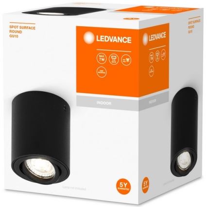Ledvance - Spotlight SPOT 1xGU10/7W/230V svart