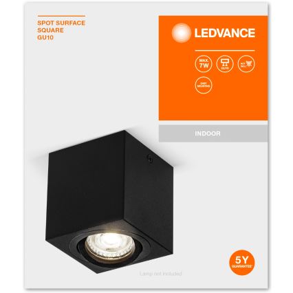 Ledvance - Spotlight SPOT 1xGU10/7W/230V svart