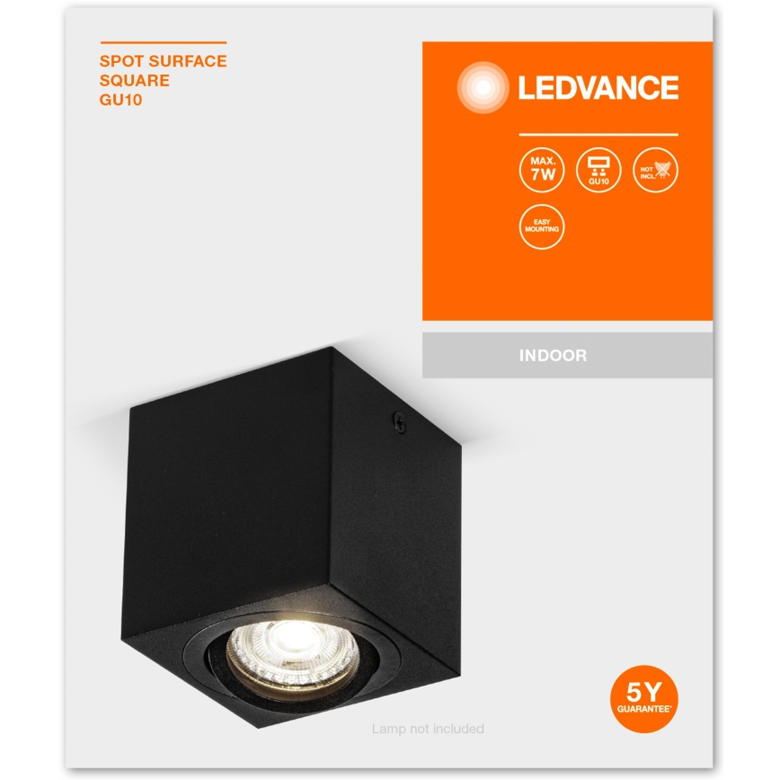 Ledvance - Spotlight SPOT 1xGU10/7W/230V svart