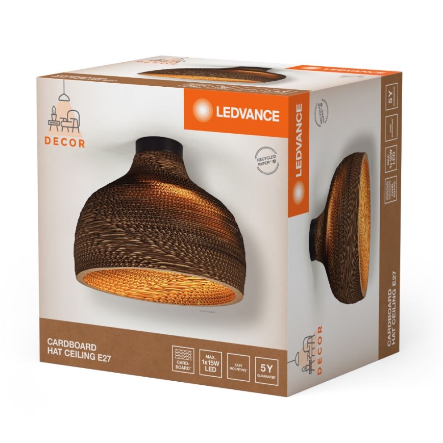 Ledvance - Taklampa DECOR CARDBOARD 1xE27/15W/230V diameter 36 cm